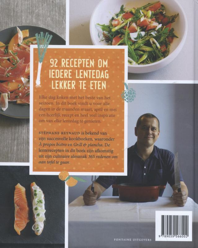 Achterkant van De lente op tafel