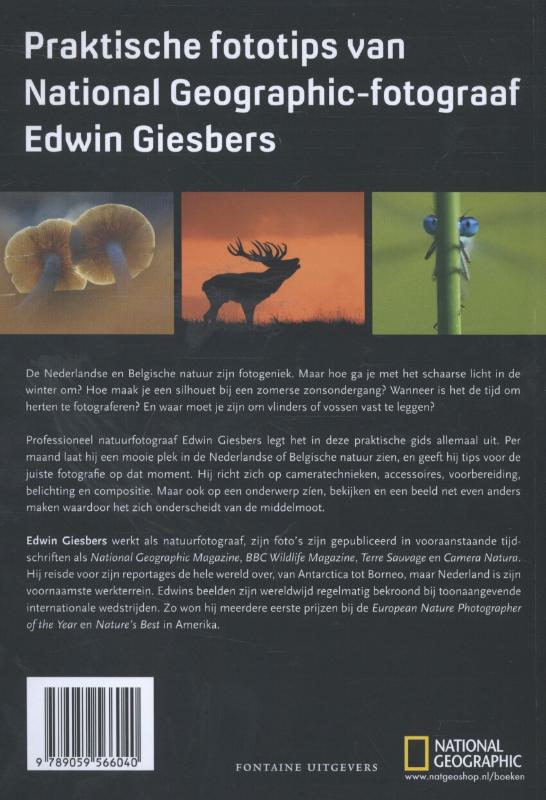 Achterkant van Handboek natuurfotografie Nederland & België