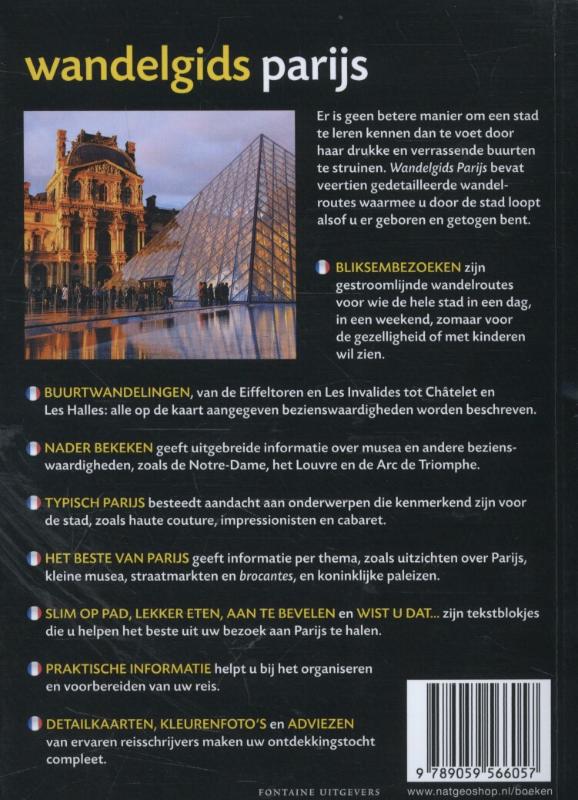 Achterkant van Wandelgids Parijs