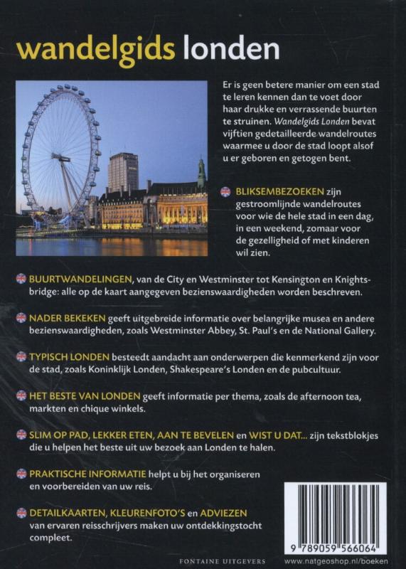 Achterkant van Wandelgids Londen