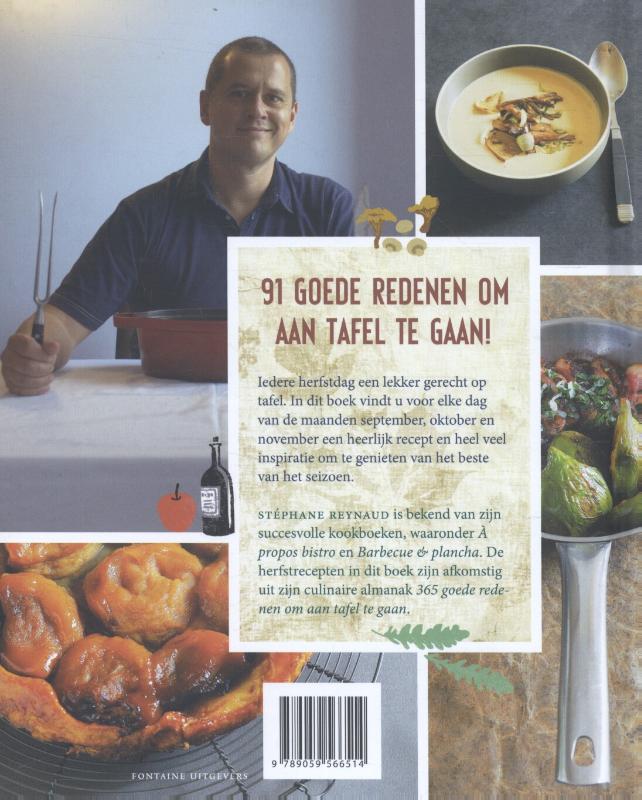 Achterkant van De herfst op tafel