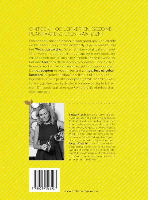 Achterkant van Vegan Delight