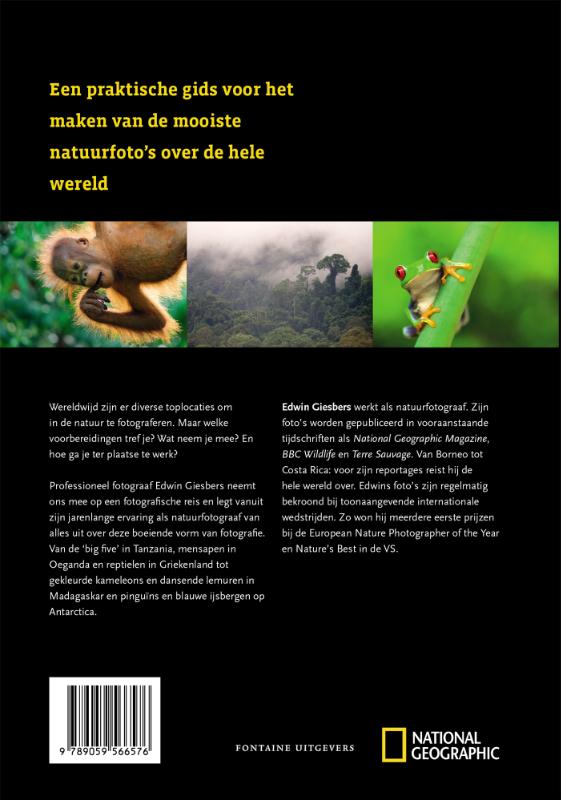 Achterkant van Handboek natuurfotografie op reis