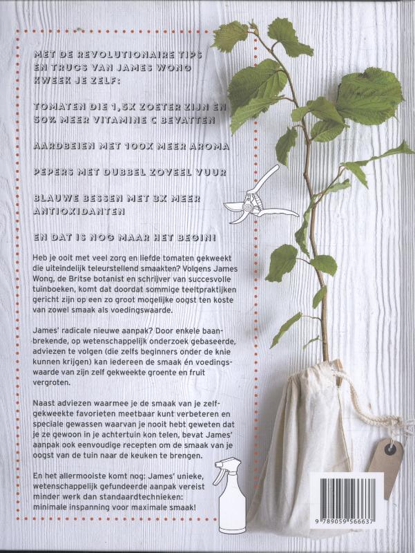 Achterkant van Meer smaak uit eigen tuin
