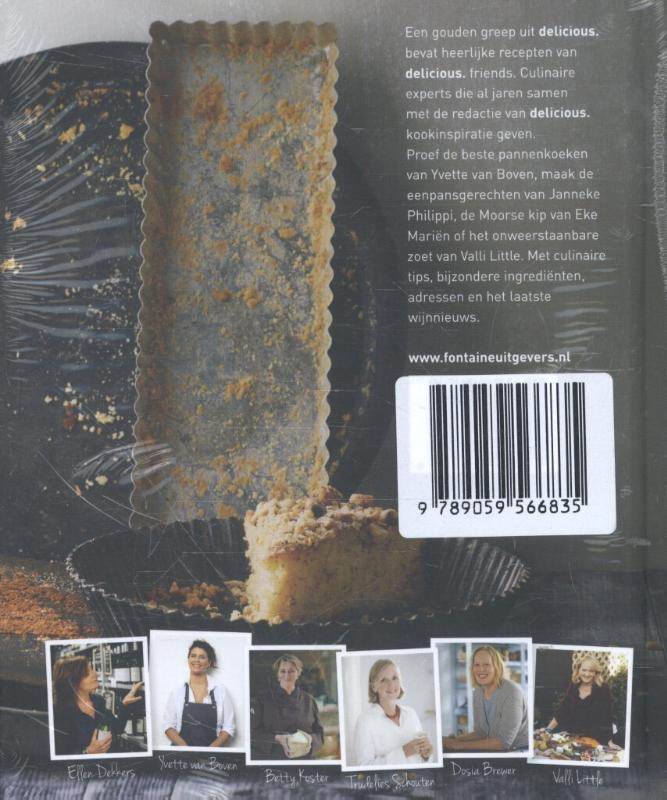 Achterkant van een gouden greep uit delicious. set 5 exx