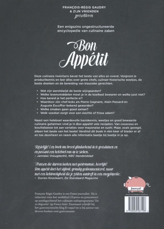 Achterkant van Bon Appétit