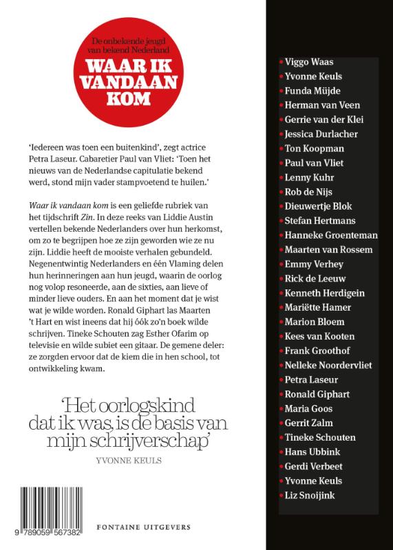 Achterkant van Waar ik vandaan kom