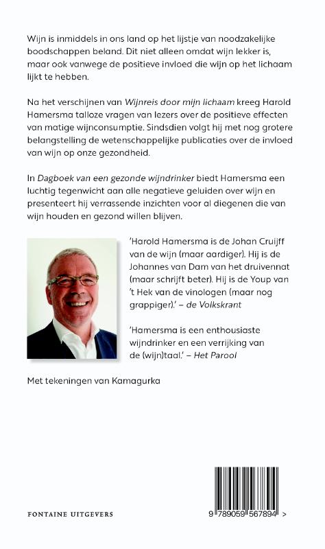 Achterkant van Dagboek van een gezonde wijndrinker