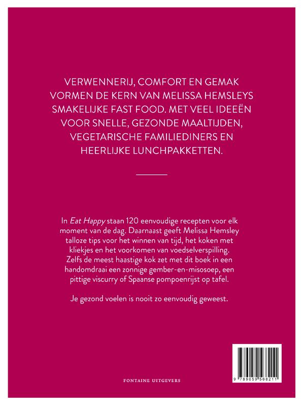Achterkant van Eat happy
