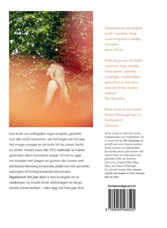 Achterkant van Vegetarisch het jaar door