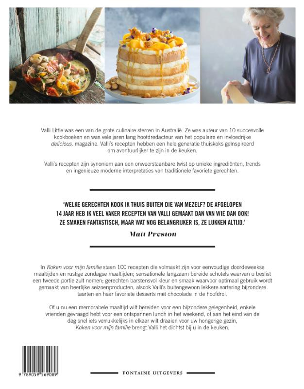Achterkant van Koken voor mijn familie