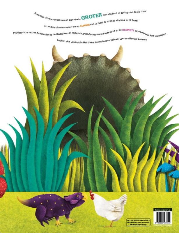 Achterkant van Het grote grotedinosaurusboek + Het kleine kleinedinosaurusboek
