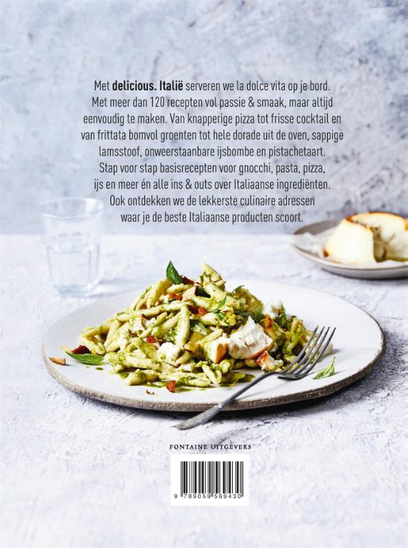 Achterkant van delicious. Italië