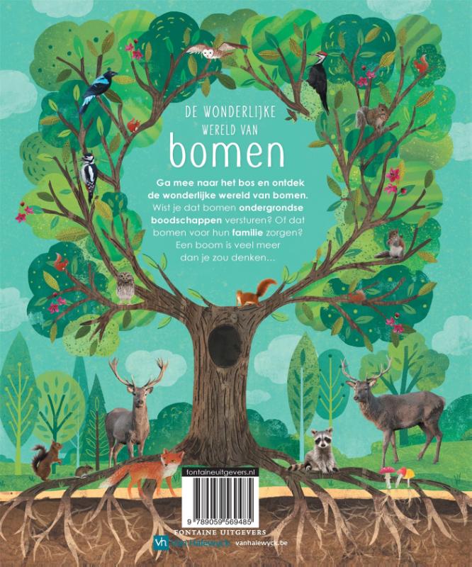Achterkant van De wonderlijke wereld van bomen