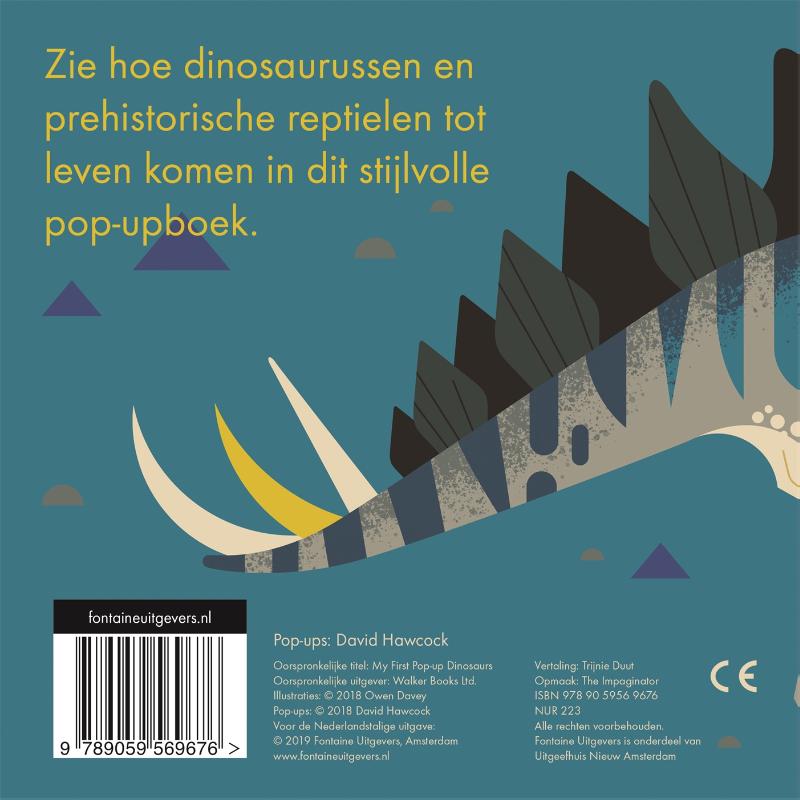 Achterkant van Pop-up dinosaurussen