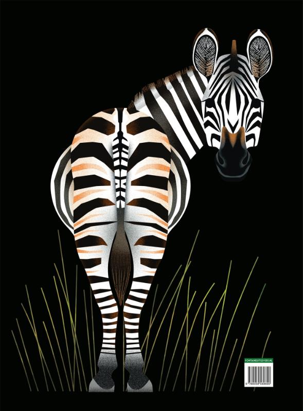 Achterkant van Reuzegrote dierenportretten