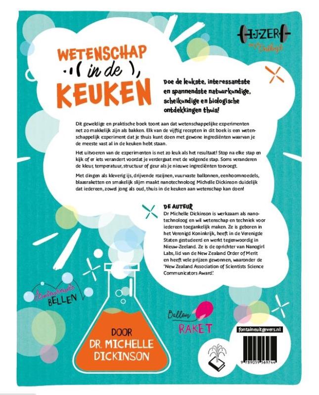 Achterkant van Wetenschap in de keuken