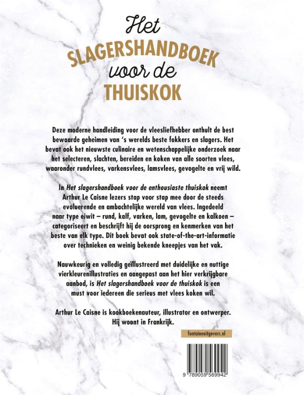Achterkant van Het slagershandboek voor de thuiskok
