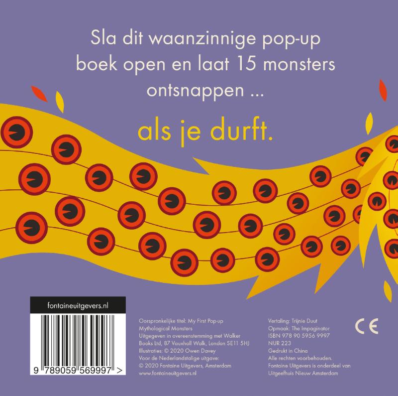 Achterkant van Pop-up Mythische Monsters