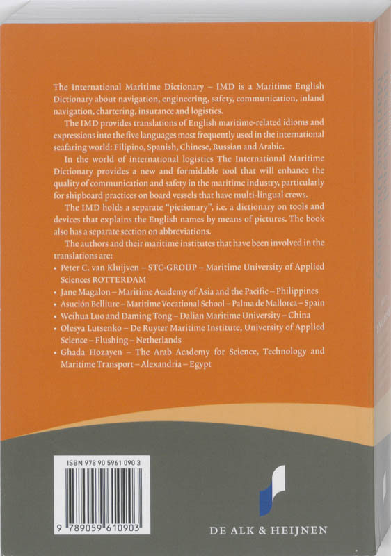 Achterkant van International Maritime Dictionary