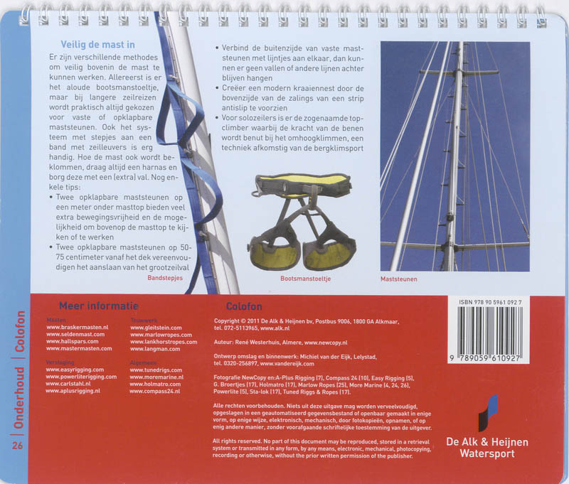 Achterkant van Boordboek