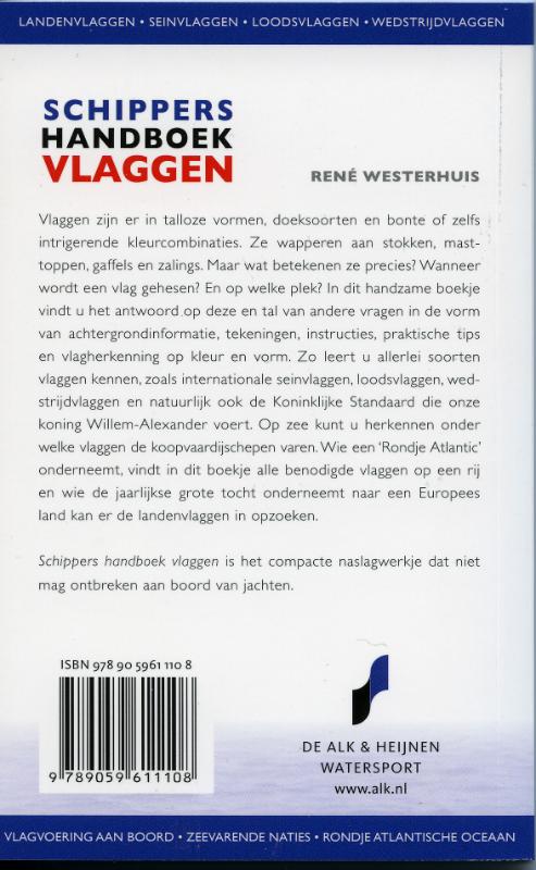 Achterkant van Schippers handboek vlaggen