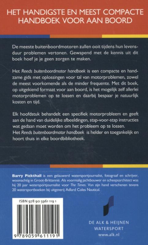 Achterkant van Reeds buitenboordmotor handboek