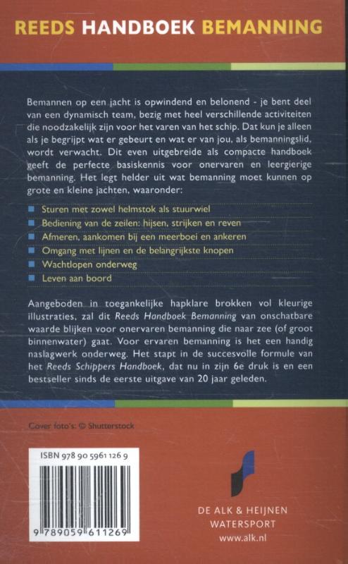 Achterkant van Reeds handboek bemanning