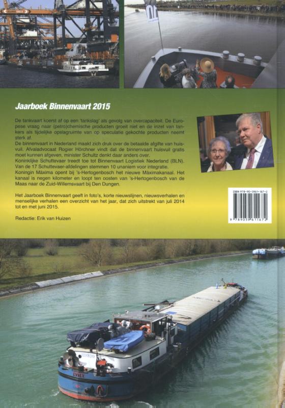 Achterkant van Jaarboek binnenvaart 2015