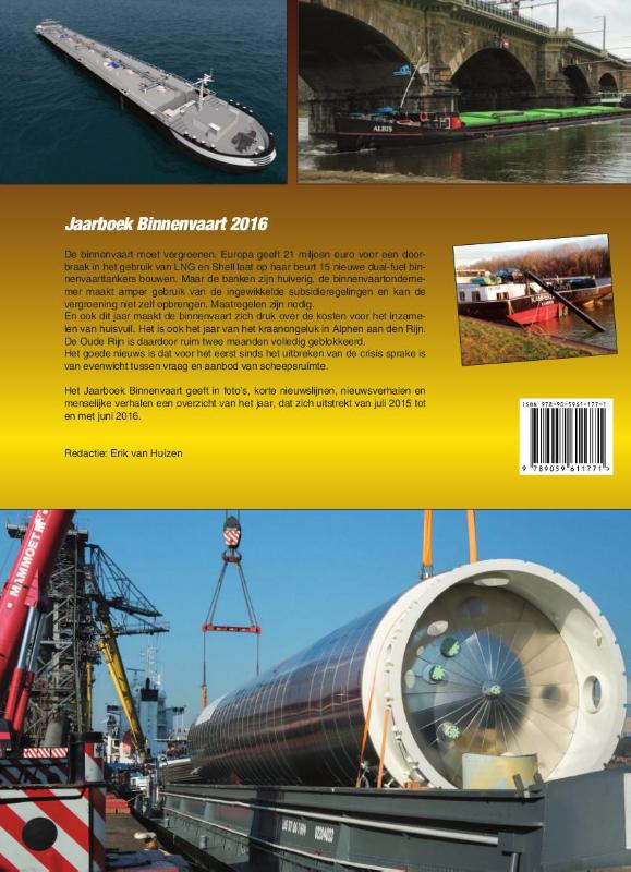 Achterkant van Jaarboek binnenvaart 2016