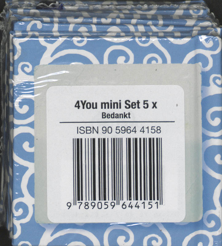 Achterkant van 4You Mini Bedankt set 5 ex