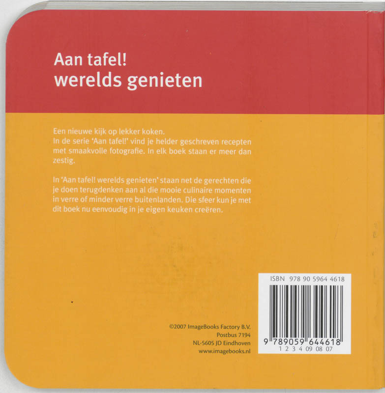 Achterkant van Aan Tafel