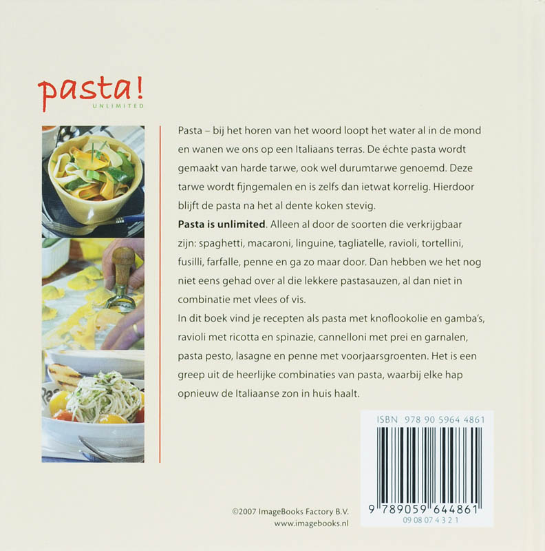 Achterkant van Pasta!