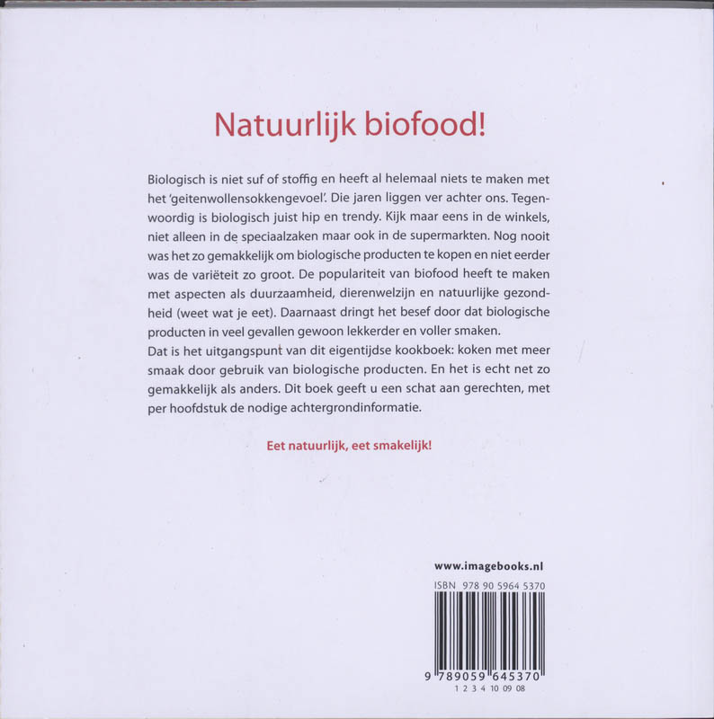Achterkant van Biofood