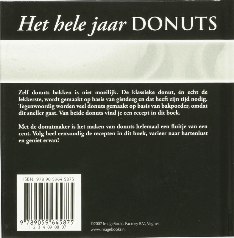 Achterkant van Het hele jaar Donuts