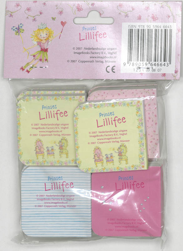 Achterkant van Prinses Lillifee Trakteerboekjes 4 x 4