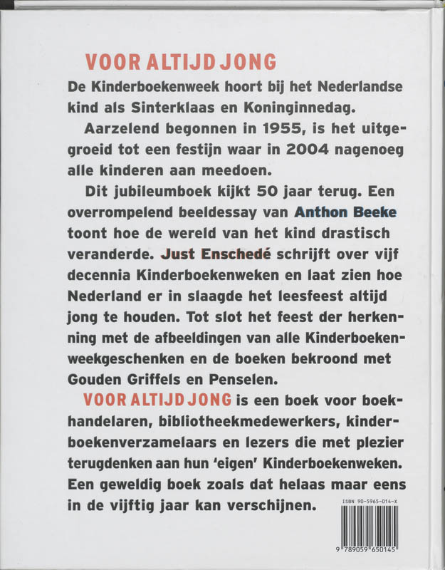 Achterkant van Voor altijd jong