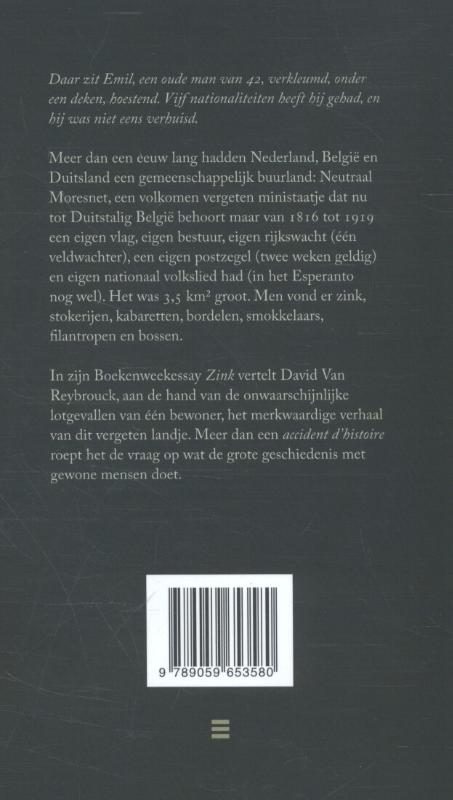 Achterkant van Zink