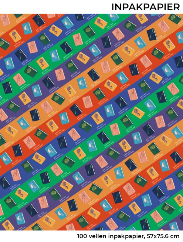 Achterkant van Set 100 x vel inpakpapier Cadeaucampagne 2020
