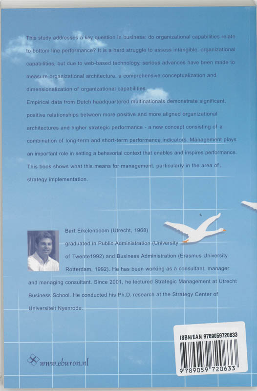 Achterkant van Organizational capabilities and bottom line performance