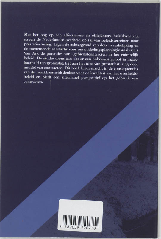 Achterkant van Planning, contract and commitment