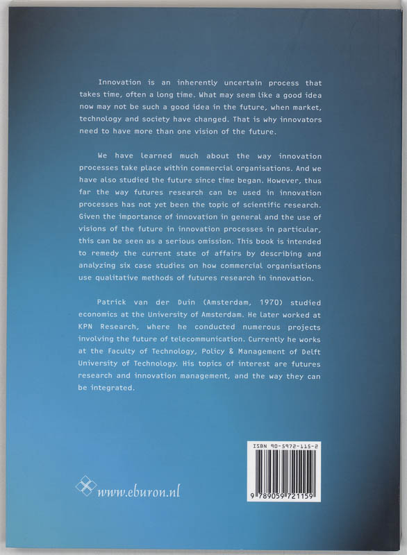 Achterkant van Qualitative futures research for innovation