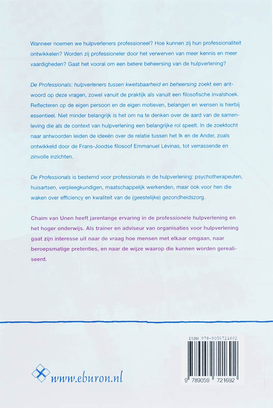 Achterkant van De Professionals