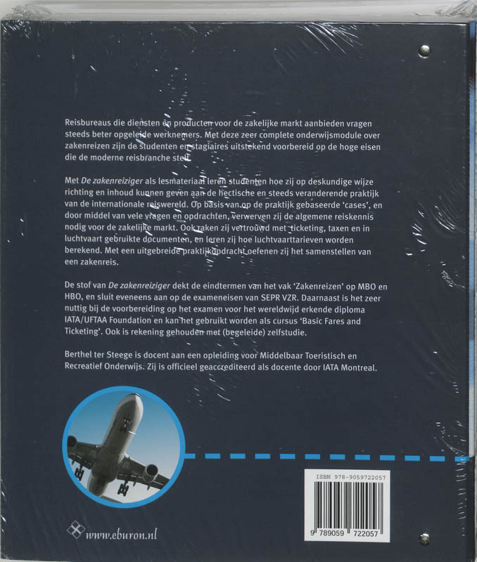 Achterkant van De zakenreiziger
