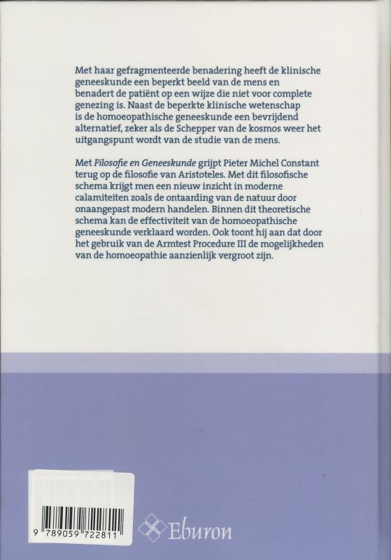 Achterkant van Filosofie en geneeskunde