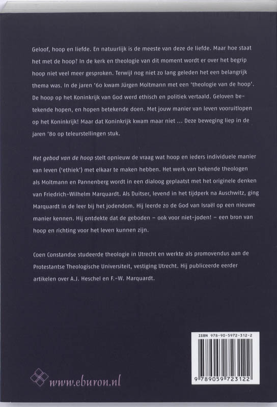 Achterkant van Het gebod van de hoop