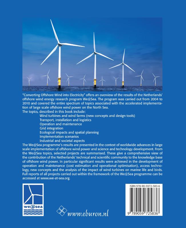 Achterkant van Converting offshore wind into electricity