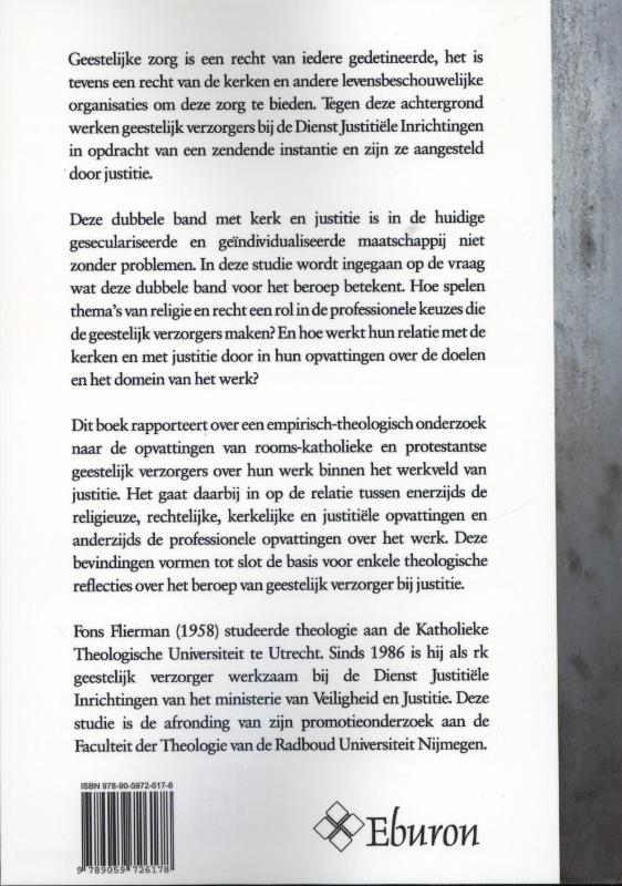Achterkant van Geestelijke verzorging in het werkveld van justitie