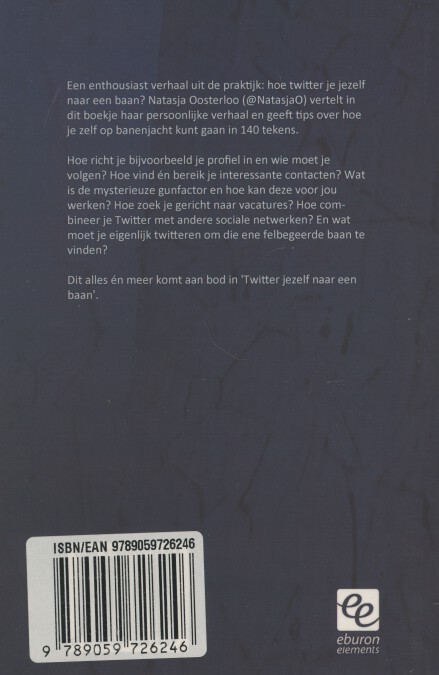 Achterkant van Twitter jezelf naar een baan