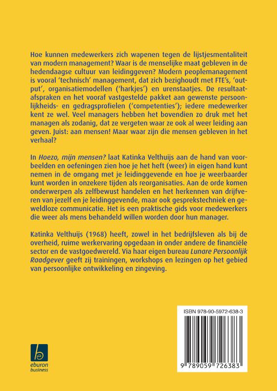 Achterkant van Hoezo, mijn mensen?